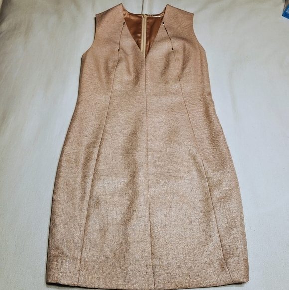 Elie Tahari Gold Blazer Sheath Dress Suit Size 2 4 - Picture 8 of 12